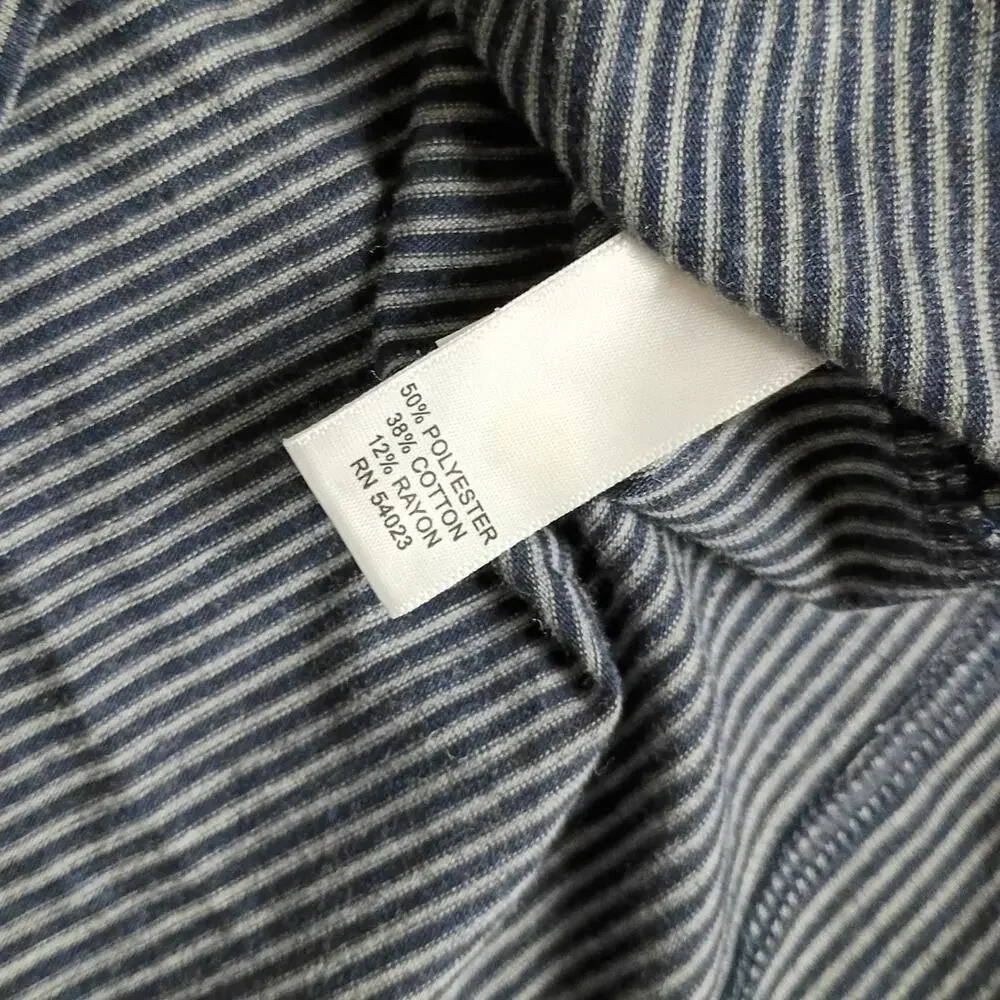 Banana Republic The Vintage 'T' Hooded Mens XL Blue Striped Casual Henley Preppy
